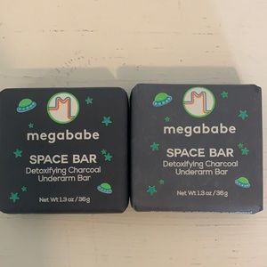 Megababe Space Bar Detoxifying Charcoal Underarm Bar. 1.3 oz x 2.